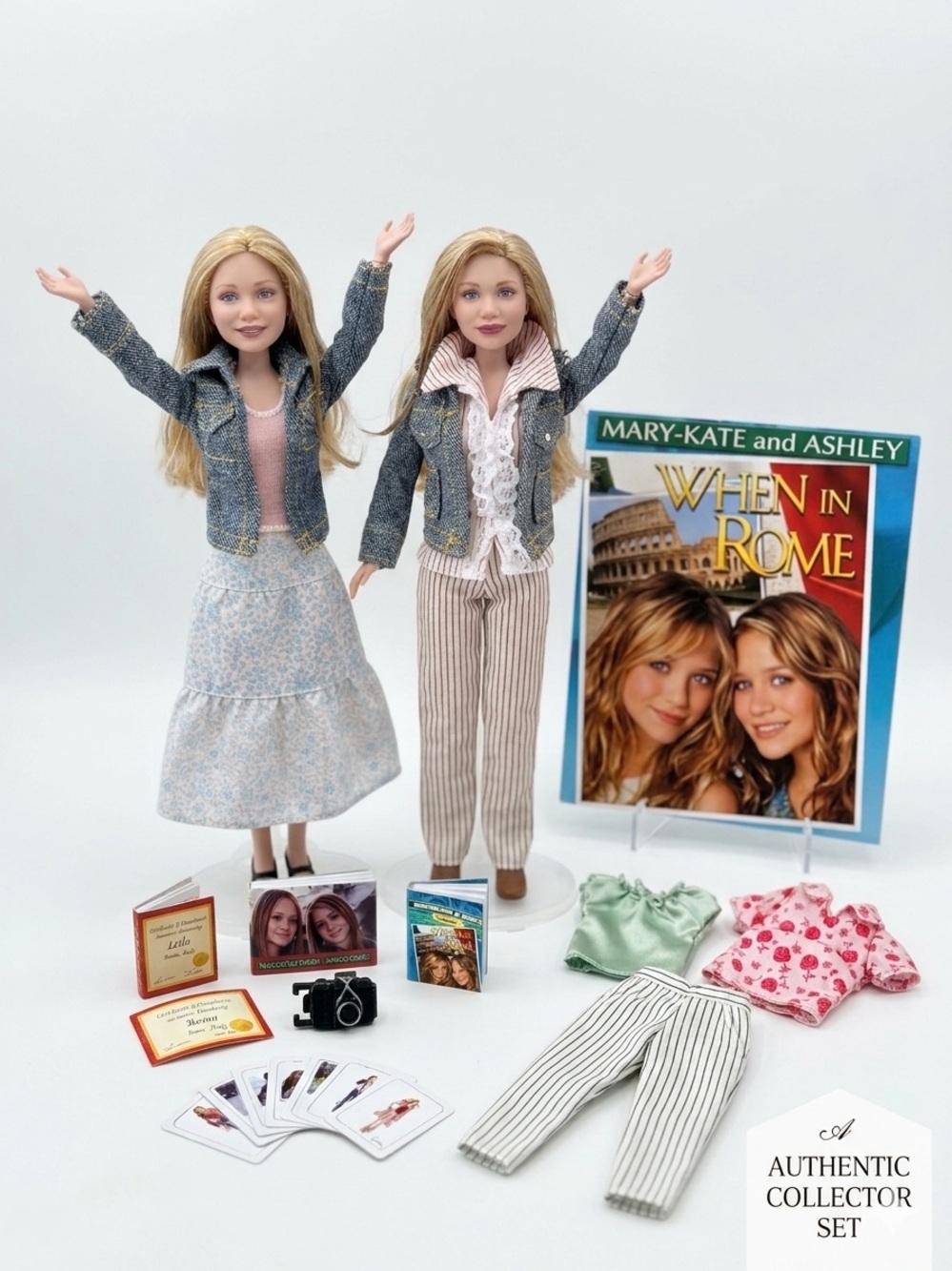 Vintage Y2K Mattel Mary-Kate & Ashley "When in Rome" Dolls - NIB